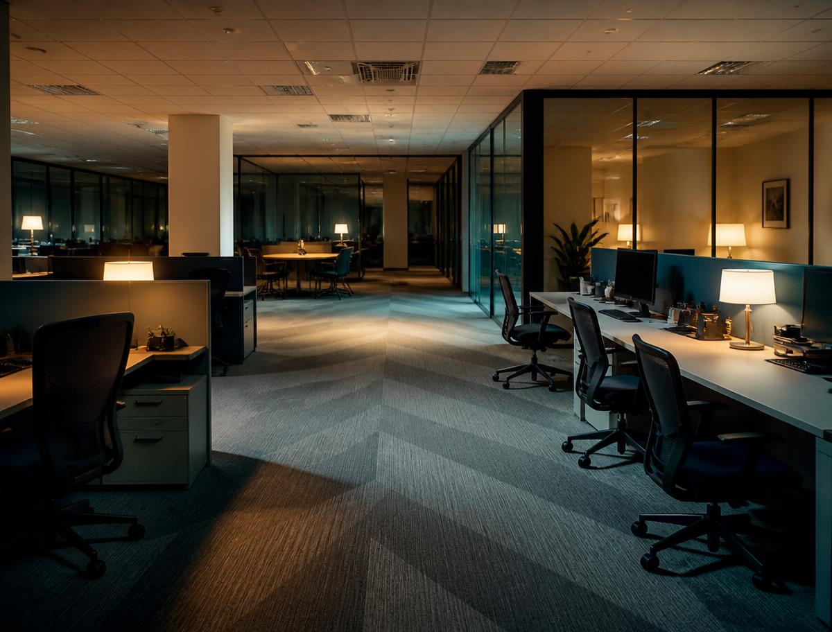 Maryland office floor cleaned overnight by Clean Wizard Pro